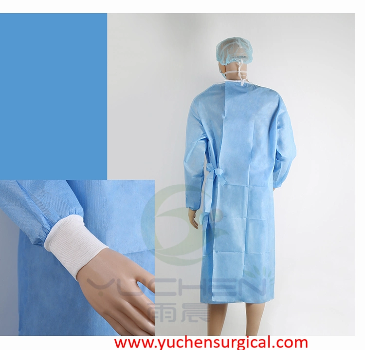 Disposable Medical Gown Standard and Reinforced SMMS 45GSM Surgical Gowns