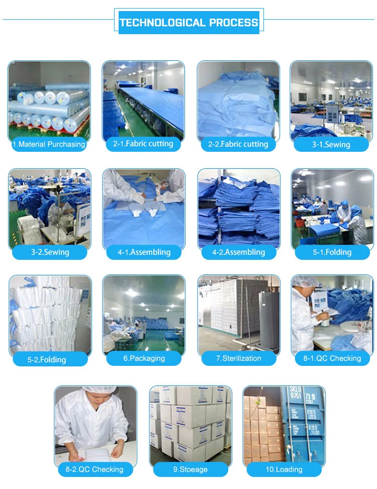 Hot Sale Disposable Hospital Uniform Surgical Isolation Gown