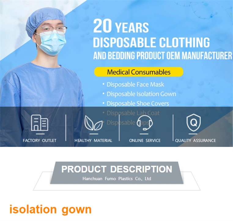 Waterproof Disposable Non Woven Nursing Short Sleeves Uniforms Easy-Breath SMS Suit Twosie