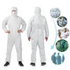 Tipo 5, 6 Protección blanca Sf 55GSM Trajes de protección de pintura en aerosol Mono desechable Monos de trabajo de seguridad