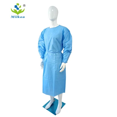 Bata de aislamiento médico desechable para hospital 25/30/40/50/60/70 GSM SMS